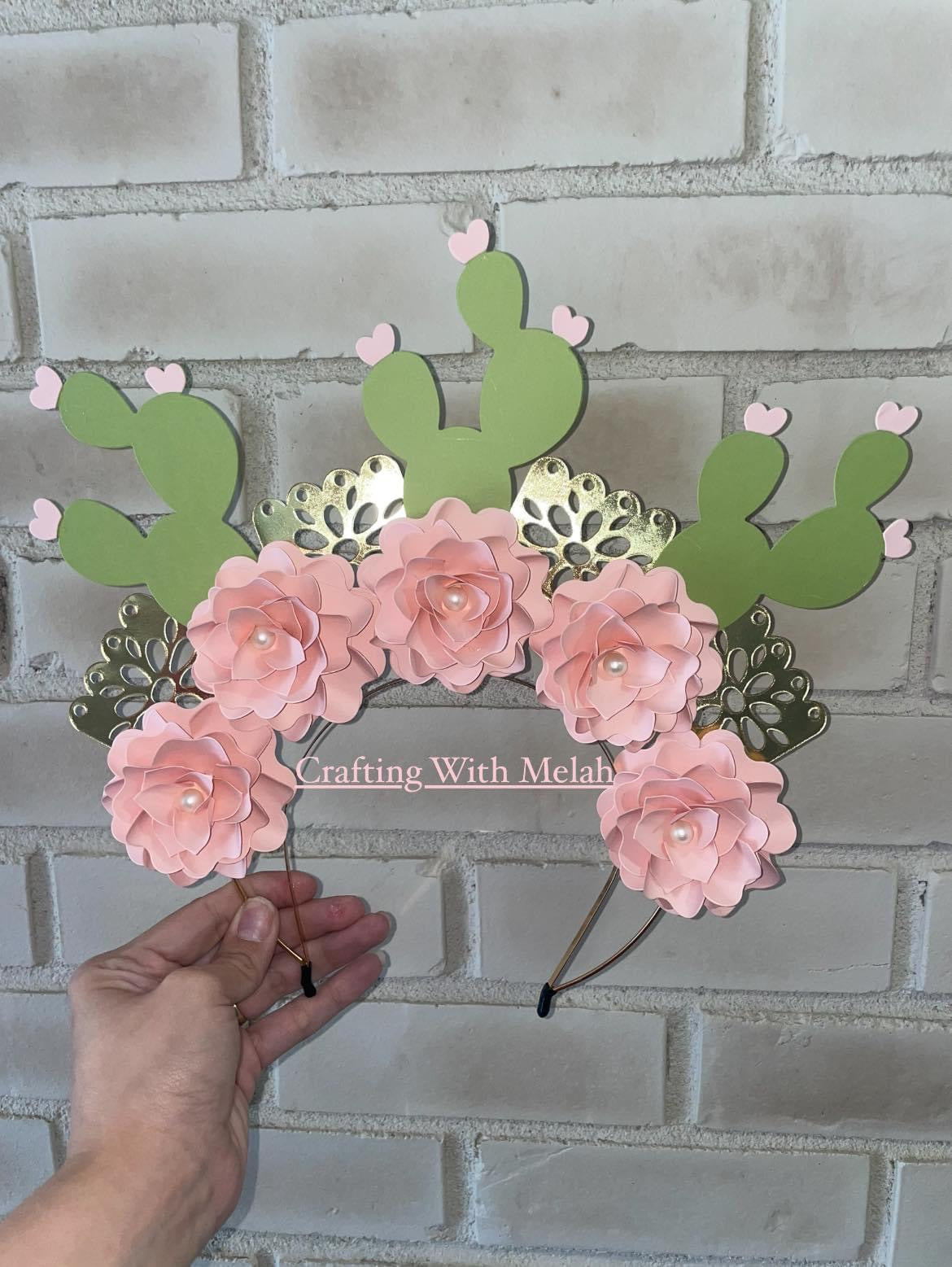 Pink Rose Nopal Diadema