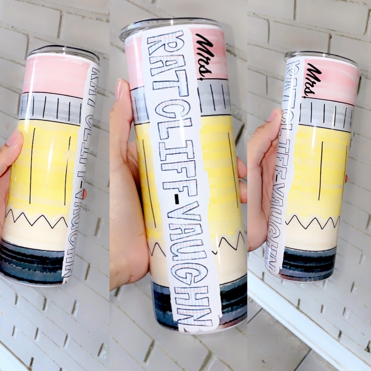 Teacher tumbler pencil