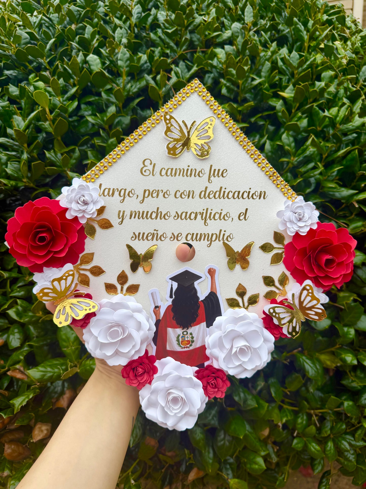 El Camino Graduation Topper Peru Flag