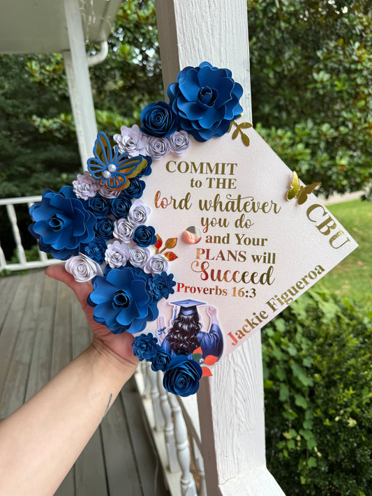 Graduation Cap Topper – Proverbs 16:3